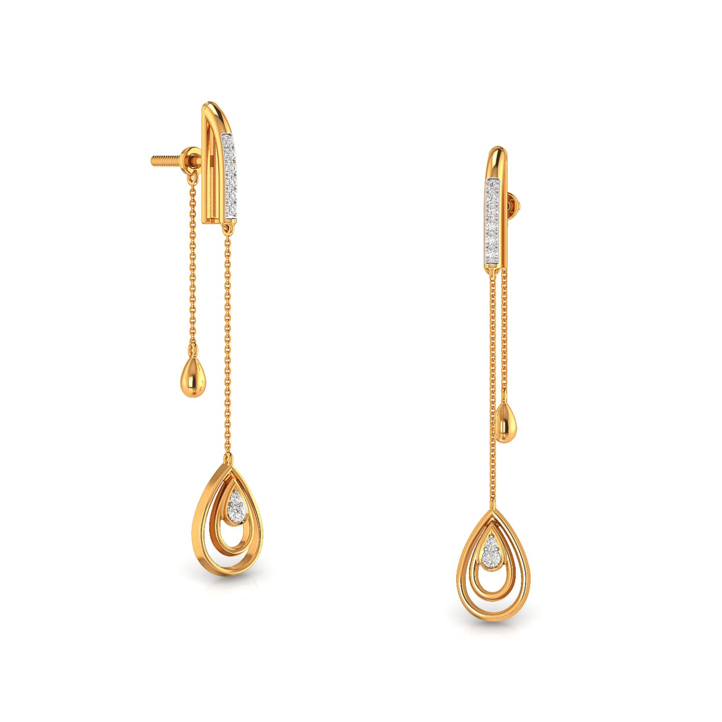 Buy Joyalukkas Gold 22K Fiber Models Sui-Dhaga Earrings for Women Online At  Best Price @ Tata CLiQ